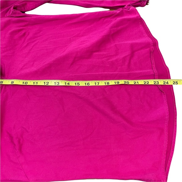 Elizabeth MckAy Cute Red Blouse Ruffle VNeck Office Career Long Sleeve Size 4 - Picture 8 of 9